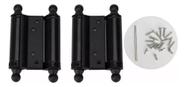 2pcs Dobradiças Dupla Ação 3 Preto Aço Porta Vai e vem