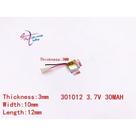 (2pcs)mini Bateria 3,7v 30mah 3mm X 10mm X 12mm -