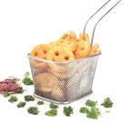 2Pcs Mini Cesto Decorativo Frituras Inox Batata Frita Frango