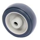 (2pçs) Roda 2pol. 210 Bp Pvc Cinza Anti Risco 30kg Eixo 1/4
