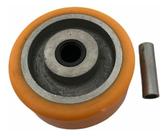 (2pçs) Roda 3pol. Aluminio Poliuretano Anti Risco, Eixo 3/8