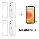 2UN Capa Capinha Anti Impacto Transparente + 1UN Película 3D De Vidro Para Iphone 12 2UN Capa Capinha Anti Impacto Transparente + 1UN Película 3D De Vidro Para Iphone 12