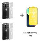 2UN Capinhas Anti Impacto Transparente + 1UN Película Flexível 9D Fosca Para Iphone 13 PRO