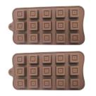 2un Forma Silicone Bombom Moldes finos Docinho Quadrado