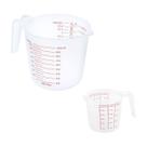 2un jarra medidora plastico 500ml e 1litro líquidos c/ alça