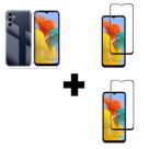 2UN Película 3D Vidro + 1UN Capinha Anti Impacto Para Samsung Galaxy M14 Transparente