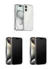 2UN Película de Cerâmica Fosca 9D + Capa Silicone TPU Iphone 16 Plus