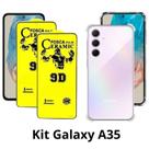 2UN Película Fosca Matte + 1UN Capa Transparente para Samsung Galaxy A35