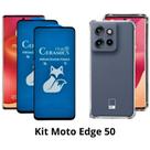 2UN Película Fosca Privacidade + 1x Capa Transparente para Motorola Moto Edge 50