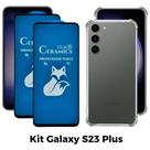 2UN Película Fosca Privacidade + Capa Transparente para Samsung Galaxy S23 Plus