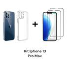 2UN Películas 3D De Vidro Para Iphone 13 PRO MAX + 1UN Capinha Capa Anti Impacto