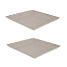 2un Petisqueira prato quadrado 24x24cm fundo cinza 2un Petisqueira prato quadrado 24x24cm fundo cinza