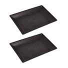 2un Petisqueira travessa Retangular 24cm Preto