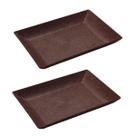 2un Petisqueira travessa Retangular 32cm Marrom Escuro 2un Petisqueira travessa Retangular 32cm Marrom Escuro