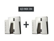2un Porta Esponja Inox Com Ventosa Suporte Multifuncional Para Pia