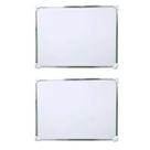 2un Quadro branco lousa escolar empresa 30x20 c/ moldura