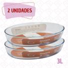 2UN Refratorio Oval Classico 3L Vidro Forte AirFryer Lasanheiras 2UN Refratorio Oval Classico 3L Vidro Forte AirFryer Lasanheiras