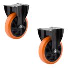 2Un Rodízio Giratório Colson 49mm - Não Marca o Piso e tem Baixo Ruído - Resistente a Corrosão