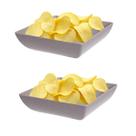 2un Saladeira Quadrada 750ml Travessa Petisqueira Cinza