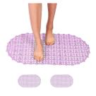 2un Tapete box banheiro antiderrapante c/ ventosas - rosa 2un Tapete box banheiro antiderrapante c/ ventosas - rosa