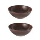 2un Tigela bowl 700ml salada petiscos Marrom Escuro 17cm