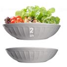 2un Tigela Saladeira Melamina Redonda Plissé cinza 35cm