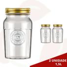 2UNI Pote Americano Vintage Retro Tampa Biscoito 1,5L Nadir 2UNI Pote Americano Vintage Retro Tampa Biscoito 1,5L Nadir