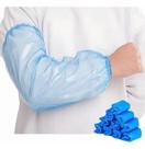 2X 100 Und Mangote Manga Plástico Descartável C/Elástico Azu