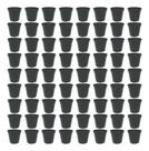 2X 120 Mini Vaso Pote 7 - 150Ml Plástico N7 Preto Muda Ataca