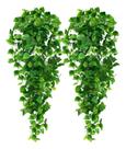 2X 2 Pendentes Folhagem Jardim Vertical Enfeite Realista 100