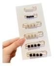 2X 6 Peças Broche Alfinete Ajuste Roupa Pérola Sortidos