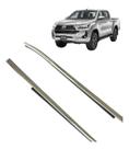 2x Acabamento de Vidro Externo Cromado Hilux 2016-2024