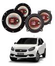 2x Alto Falantes 6" Polegadas + 2x 5" Polegadas 100W RMS Triaxial B3x60x/B3x50x Fiat Siena 2003/2021