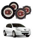 2x Alto Falantes 6" Polegadas + 2x 5" Polegadas 100W RMS Triaxial B3x60x/B3x50x Peugeot 207