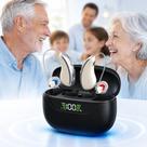 2x Aparelho Auditivo Recarregável Potente 135dB Estojo com Esterilização UV Para Idosos 2x Aparelho Auditivo Recarregável Potente 135dB Estojo com Esterilização UV Para Idosos