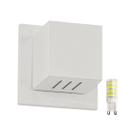 2x Arandela Box Cubo Pequena 6 Fachos BRANCA + Led G9 5w 3000k St1317