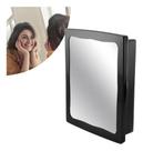 2X Armário Banheiro Com Espelho Plástico Forte Preto Armarin