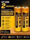 2x Bateria 18650 15800mah 4.2v Com Chip Série Gold Jws