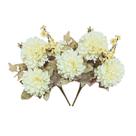 2x Buquê de Crisântemo Flor Artificial (31cm) Creme SMO