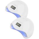 2x Cabine de LED UV Sun 5 Digital 48w Unha Gel Acrigel Secagem Rápida Branca Rosa