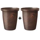 2X Cachepô Elegance Cônico Cymbidium (3,25L) Café NUTRIPLAN