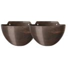 2X Cachepô Elegance de Parede Médio (5,5L) Café NUTRIPLAN 2X Cachepô Elegance de Parede Médio (5,5L) Café NUTRIPLAN