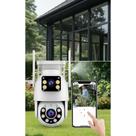 2x Câmera Segurança Dupla Lente HD WiFi Externa/Interna PTZ