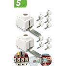 2x Conector Saída Frontal p/ Disjuntor 6-25mm (5un) 2x Conector Saída Frontal p/ Disjuntor 6-25mm (5un)
