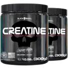 2x Creatina Monohidratada 100% Pura Pote 300g Black Skull