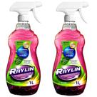 2x Desengraxante e Removedor Raylin 1L Limpeza Sujeira Pesada