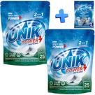 2x Detergente Lava Louça Pastilha Unik Power + Pastilha Lava Máquina Unik