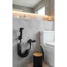 2x Ducha Higiênica Aço Inox 2 Saídas Preto - Conforto Flexív