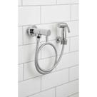 2x Ducha Higiênica Aço Inox Bidê Controle 1/4 Volta Luxo