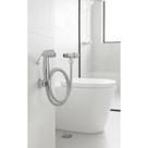 2x Ducha Higiênica Cromada Metal ABS Inox 1/4 Volta
